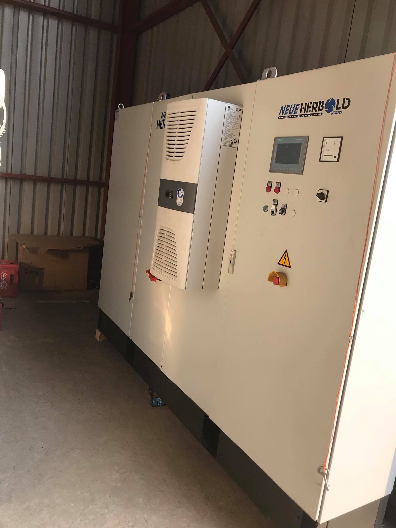 A packaged control panel in the workshop before dispatch